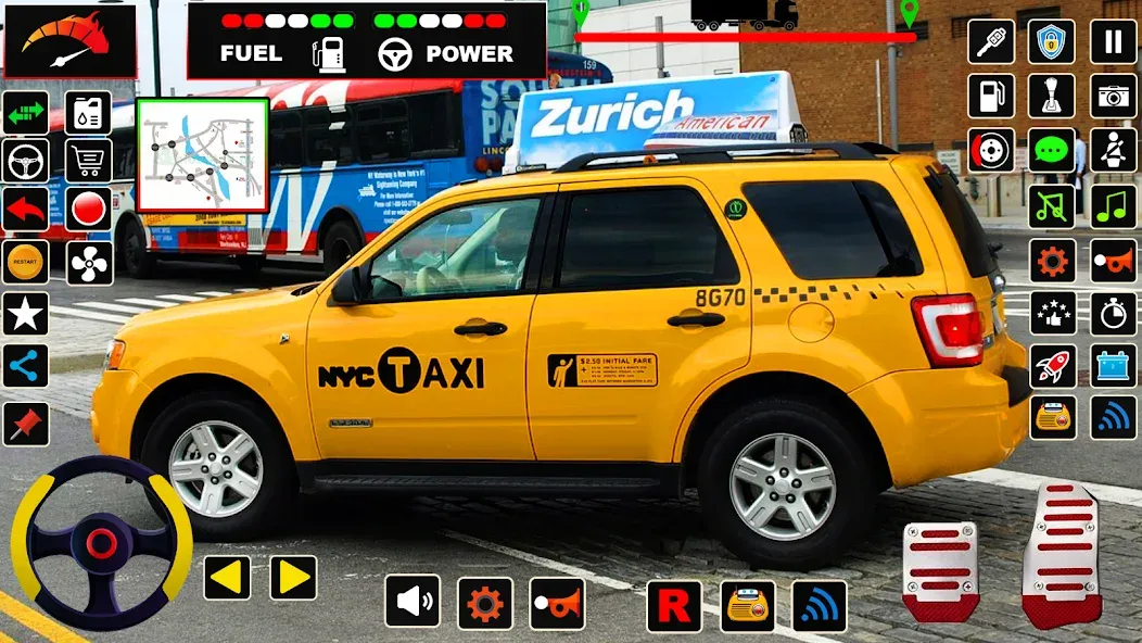 US Taxi Game 2023-Taxi Driver  [МОД Много монет] Screenshot 5