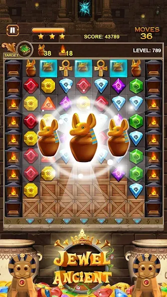 Jewel Ancient Pyramid Treasure  [МОД Много монет] Screenshot 2