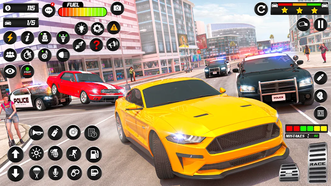 Police Car Chase Car Games  [МОД Mega Pack] Screenshot 2