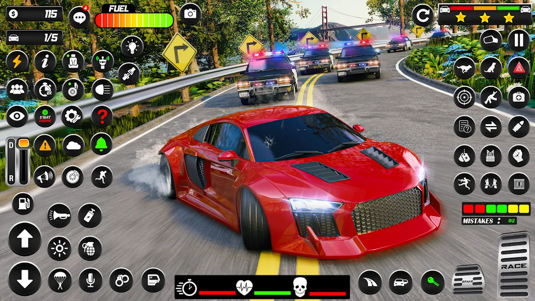 Police Car Chase Car Games  [МОД Mega Pack] Screenshot 4