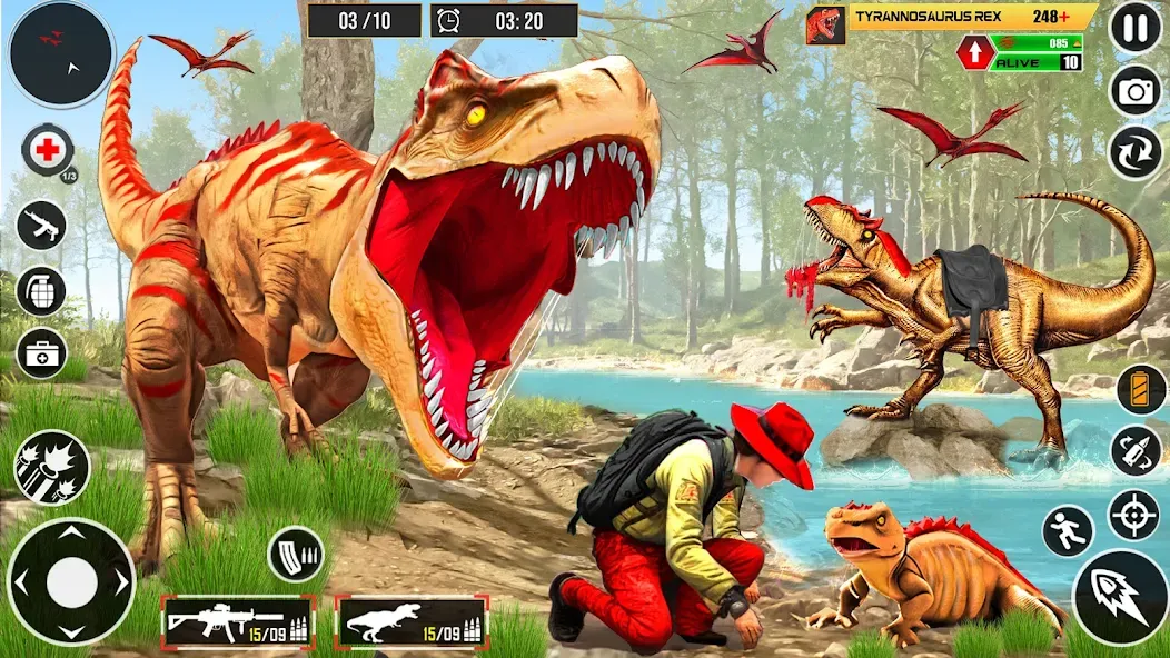 Real Dino Hunter 3D Gun Games (Уайлд Динозавр Хантер Ган Геймс)  [МОД Много монет] Screenshot 1