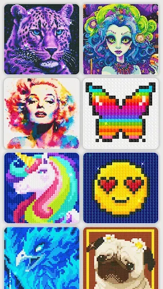 Diamond Painting by Number (Даймонд пейнтинг по номерам)  [МОД Mega Pack] Screenshot 1