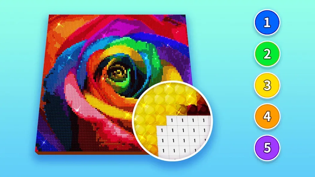 Diamond Painting by Number (Даймонд пейнтинг по номерам)  [МОД Mega Pack] Screenshot 3