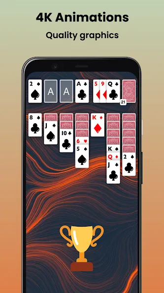 Klondike Solitaire Offline  [МОД Много монет] Screenshot 4