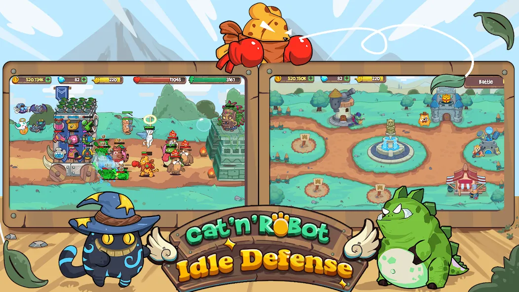 CatnRobot Idle TD: Battle Cat (КэтТауэр Айдл ТД)  [МОД Unlimited Money] Screenshot 2