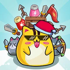 Взломанная CatnRobot Idle TD: Battle Cat (КэтТауэр Айдл ТД)  [МОД Unlimited Money] - последняя версия apk на Андроид