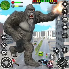 Взломанная Giant Gorilla Bigfoot Monster (Энгри Горилла)  [МОД Много денег] - последняя версия apk на Андроид