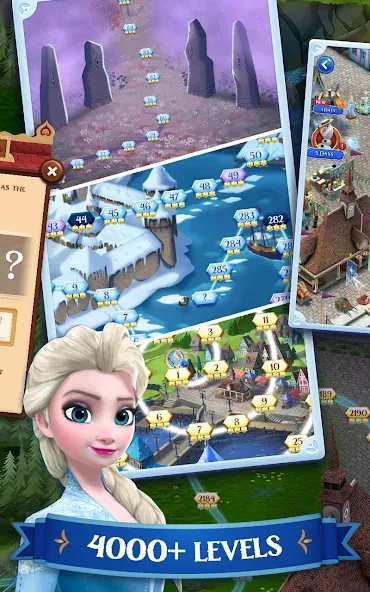 Disney Frozen Free Fall Games  [МОД Все открыто] Screenshot 3