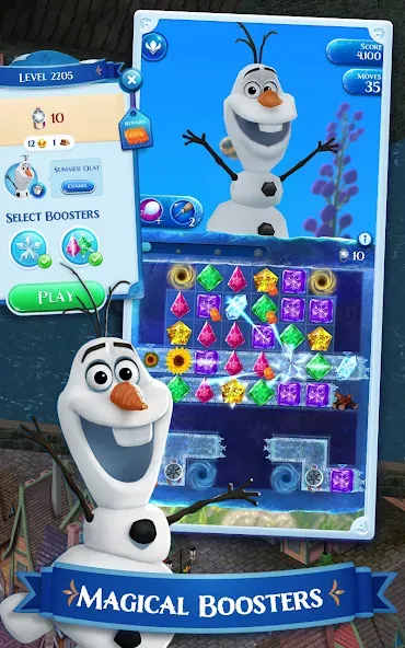 Disney Frozen Free Fall Games  [МОД Все открыто] Screenshot 5