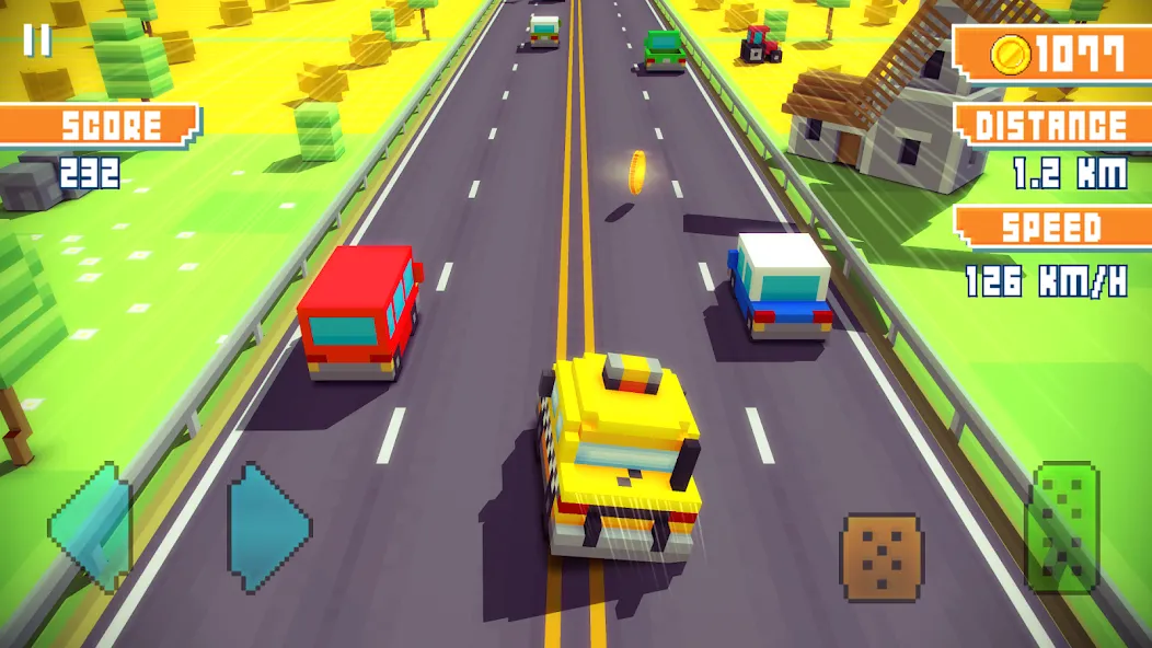 Blocky Highway: Traffic Racing (Блоки Хайвей)  [МОД Бесконечные монеты] Screenshot 5