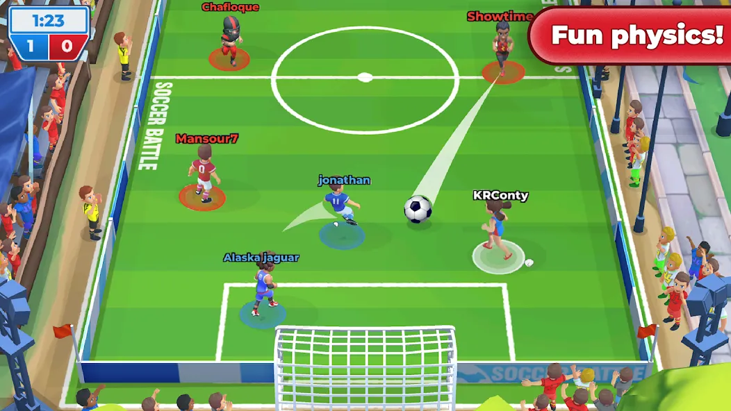 Soccer Battle -  PvP Football  [МОД Бесконечные деньги] Screenshot 5