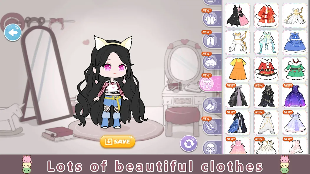 YOYO Doll Anime Dress Up Game (ЙОЙО)  [МОД Много денег] Screenshot 2