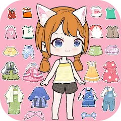 Взломанная YOYO Doll Anime Dress Up Game (ЙОЙО)  [МОД Много денег] - стабильная версия apk на Андроид