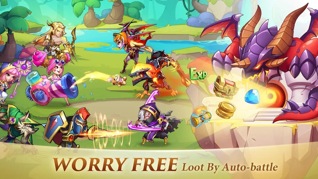 Idle Heroes (Айдел Хироес)  [МОД Бесконечные деньги] Screenshot 3