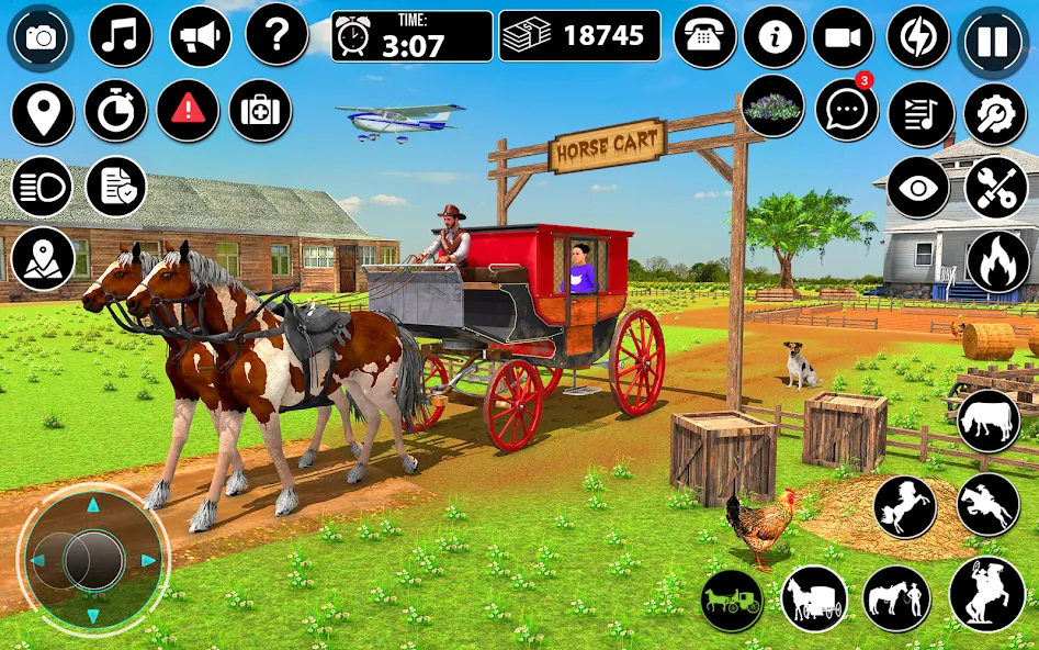 Horse Cart Taxi Transport Game  [МОД Много монет] Screenshot 4