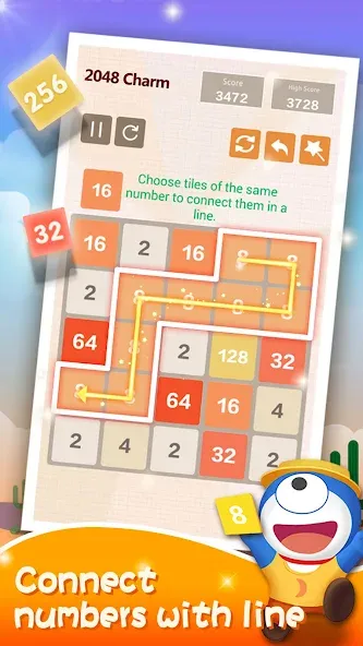 Number Charm: Slide Puzzle (Две тысячи сорок восемь)  [МОД Menu] Screenshot 3