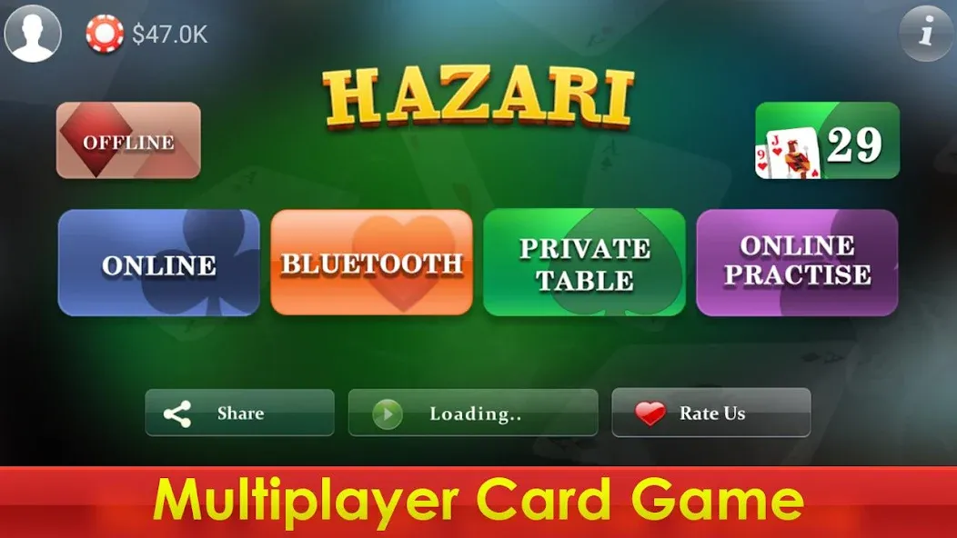 Hazari - 1000 Points Card Game (Хазари)  [МОД Menu] Screenshot 2