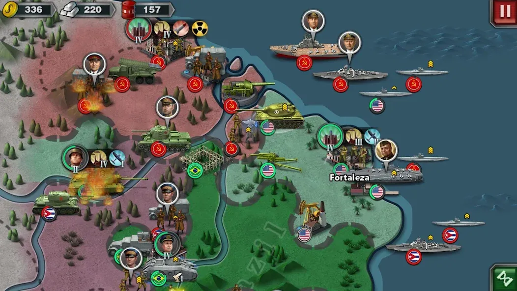 World Conqueror 3-WW2 Strategy (Ворлд Конкерор 3)  [МОД Много монет] Screenshot 1