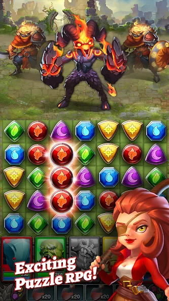 Dragon Strike: Puzzle RPG (Драгон Страйк)  [МОД Mega Pack] Screenshot 1