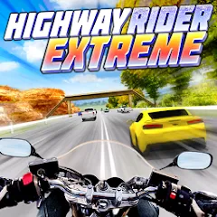 Взлом Highway Rider Extreme - 3D Mot (Хайвей Райдер Экстрим)  [МОД Бесконечные монеты] - последняя версия apk на Андроид