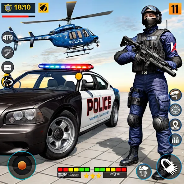 US Police Shooting Crime City  [МОД Бесконечные монеты] Screenshot 1