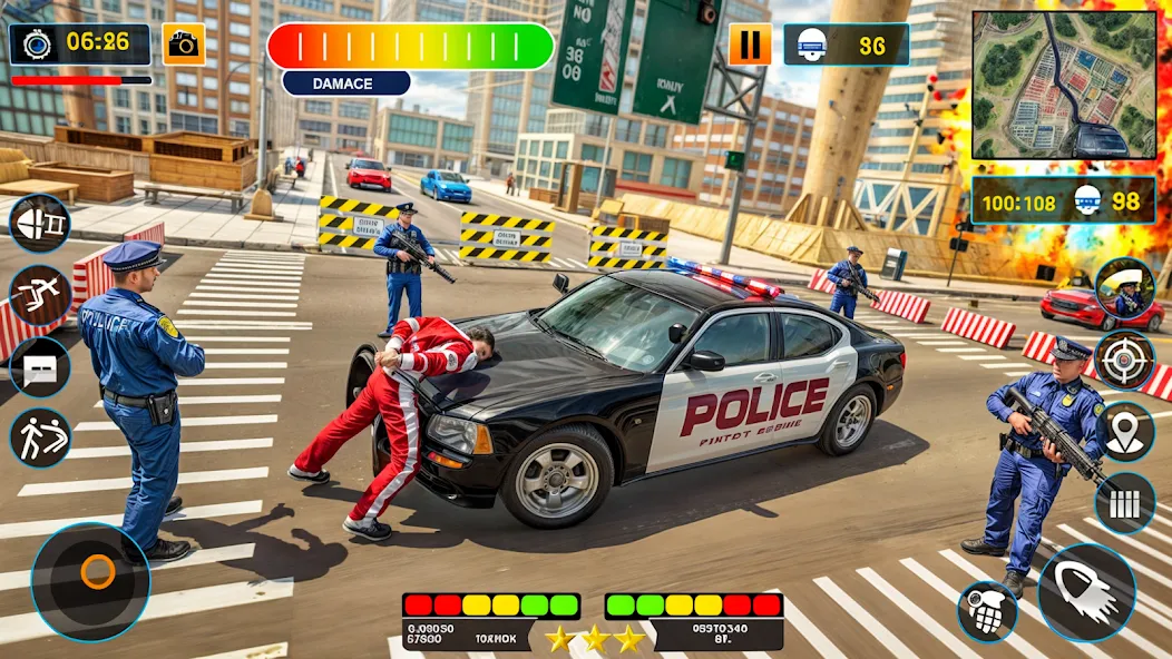 US Police Shooting Crime City  [МОД Бесконечные монеты] Screenshot 3