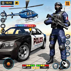 Скачать взломанную US Police Shooting Crime City  [МОД Бесконечные монеты] - полная версия apk на Андроид