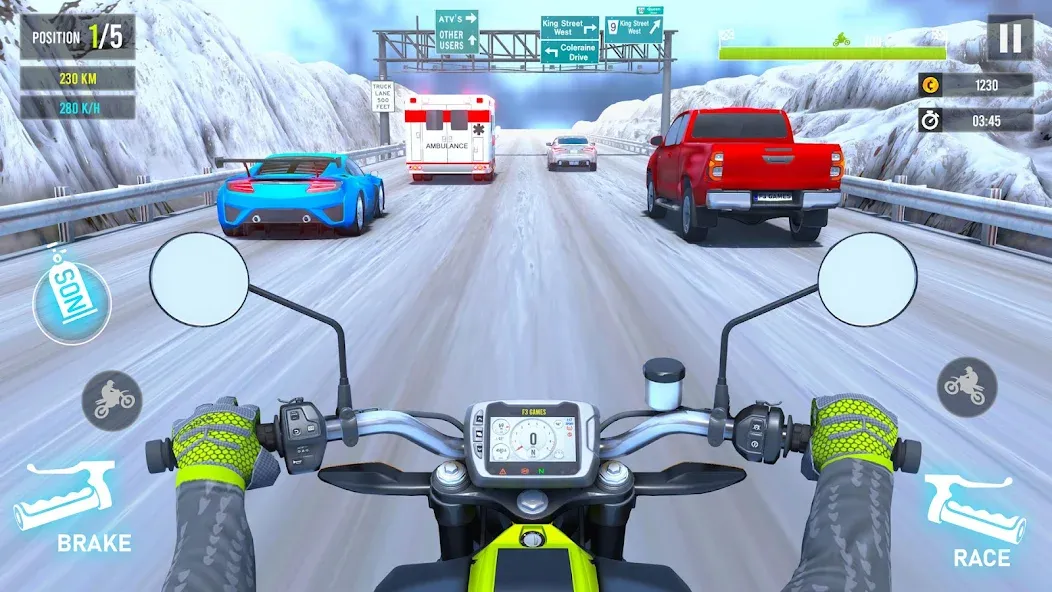 Moto Traffic Bike Race Game 3d (Мото Трафик Байк Рейс Гейм 3д)  [МОД Бесконечные деньги] Screenshot 3