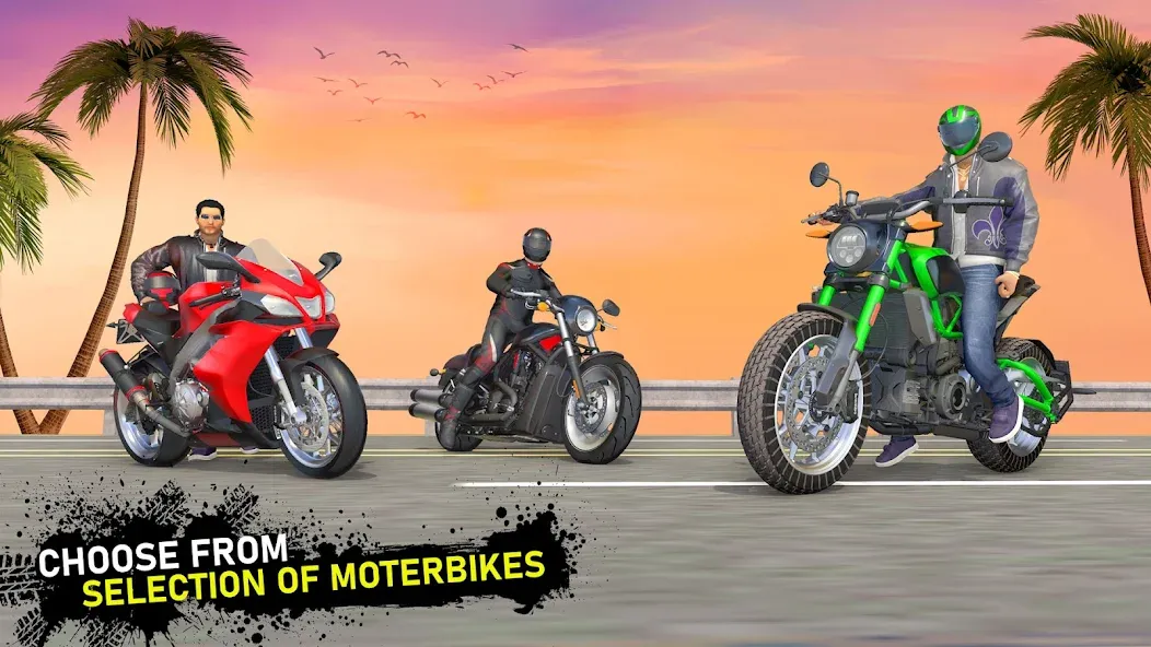 Moto Traffic Bike Race Game 3d (Мото Трафик Байк Рейс Гейм 3д)  [МОД Бесконечные деньги] Screenshot 4