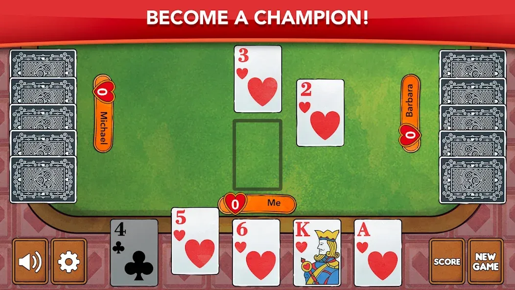 Hearts - Card Game Classic (Хартс)  [МОД Unlocked] Screenshot 2