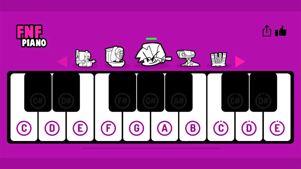 FNF Piano (ФНФ Пиано)  [МОД Много денег] Screenshot 1