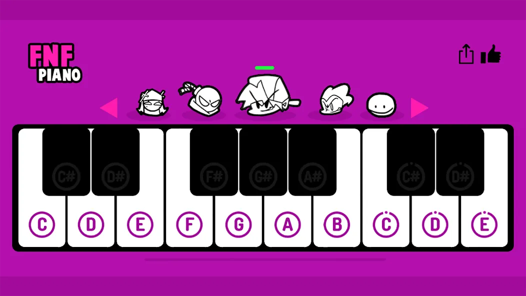 FNF Piano (ФНФ Пиано)  [МОД Много денег] Screenshot 2