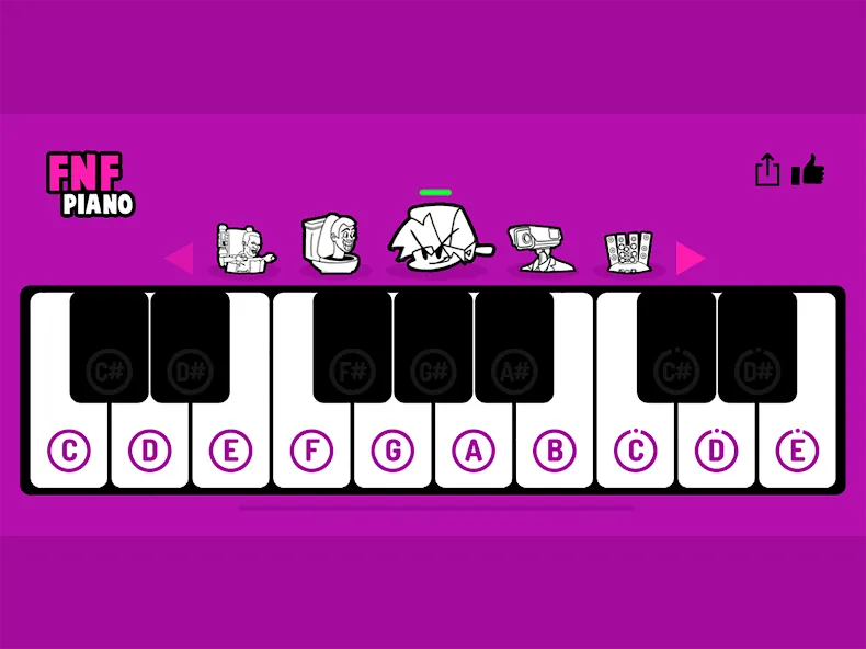 FNF Piano (ФНФ Пиано)  [МОД Много денег] Screenshot 3