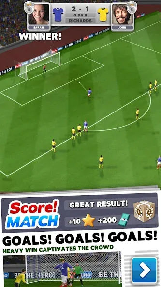 Score! Match - PvP Soccer  [МОД Бесконечные деньги] Screenshot 1