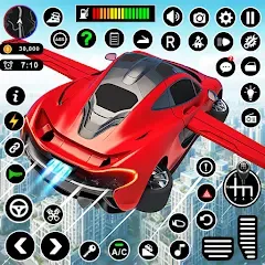 Взлом Flying Car Robot Shooting Game  [МОД Все открыто] - стабильная версия apk на Андроид