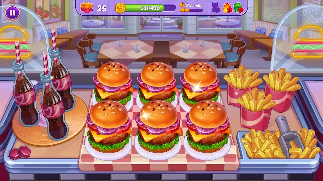 Cooking Crush - Cooking Game (Кукинг Краш)  [МОД Много денег] Screenshot 1