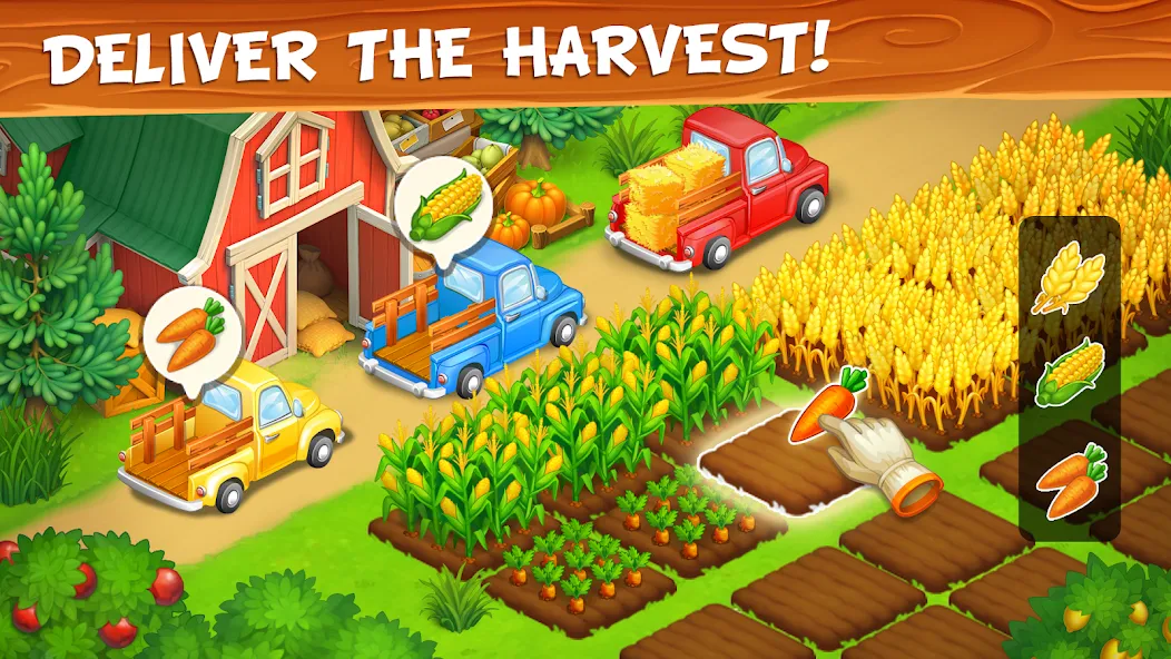 Farm Town - Family Farming Day (Фарм Таун)  [МОД Много монет] Screenshot 2