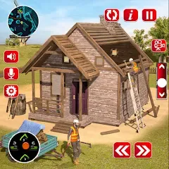 Скачать взлом Wood House Construction Game  [МОД Много денег] - полная версия apk на Андроид