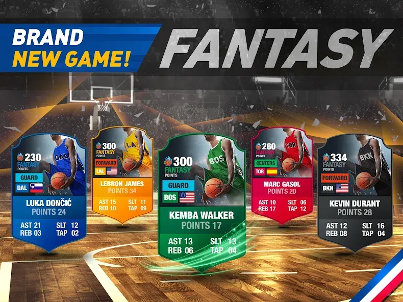 Basketball Fantasy Manager NBA  [МОД Все открыто] Screenshot 3