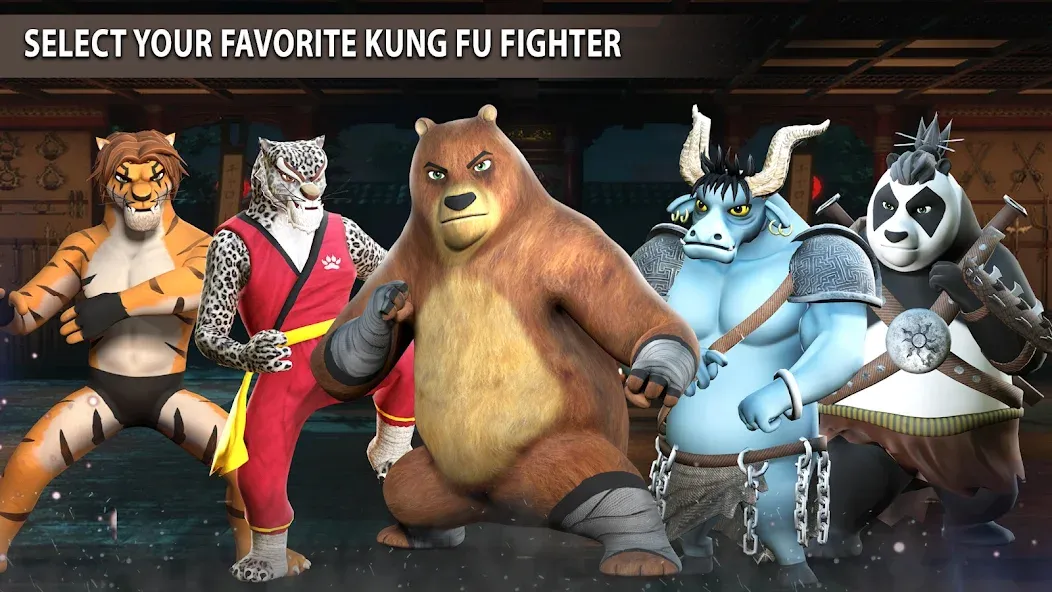 Kung Fu Animal: Fighting Games (Кунгфу животное)  [МОД Меню] Screenshot 4