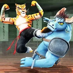 Скачать взломанную Kung Fu Animal: Fighting Games (Кунгфу животное)  [МОД Меню] - стабильная версия apk на Андроид