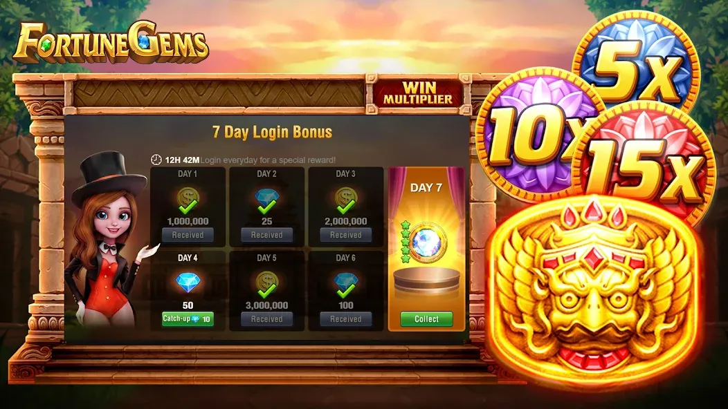 Slot Fortune Gems-TaDa Games (Слот Форчун Гемс)  [МОД Unlocked] Screenshot 3