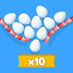 Взлом Eggs & Chickens: Cut Rope Game (Яйца и куры)  [МОД Много денег] - последняя версия apk на Андроид