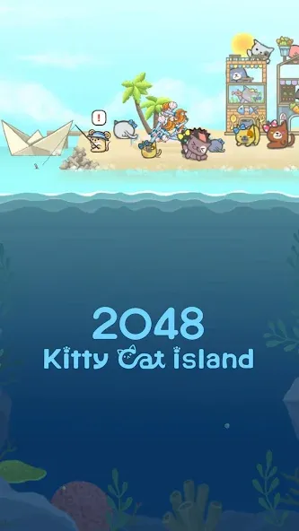 2048 Kitty Cat Island (Остров Кошачьеи Кошки)  [МОД Unlocked] Screenshot 1