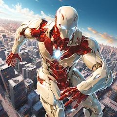 Скачать взломанную Super hero Flying iron jet man  [МОД Много денег] - полная версия apk на Андроид