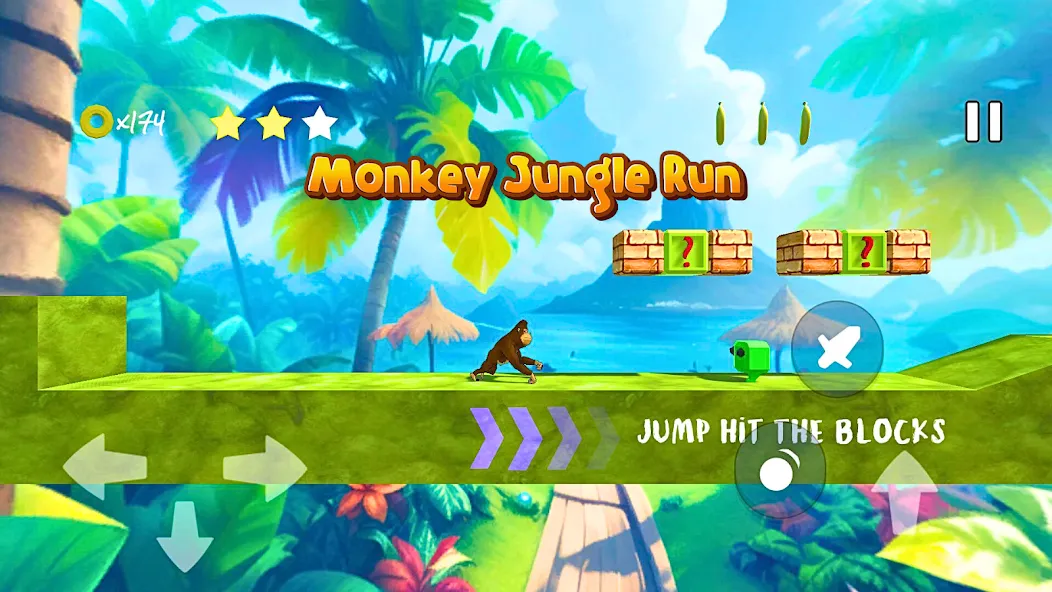 Monkey jungle run kong gorilla  [МОД Бесконечные деньги] Screenshot 2