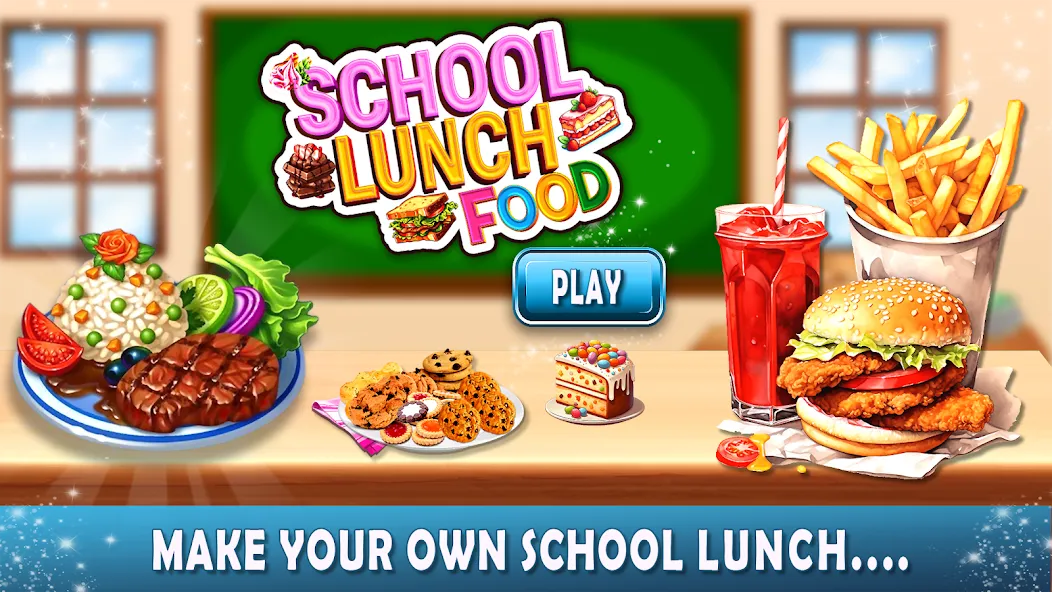 Lunch Box cooking Games 2023 (ШКОЛЬНЫЙ ОБЕД ПРИГОТОВЛЕНИЕ ПИЩИ Создание поваров)  [МОД Бесконечные деньги] Screenshot 1