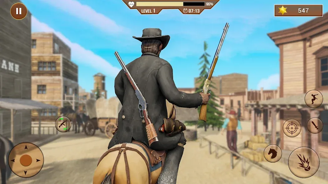 West Cowboy Shooting Games 3D  [МОД Mega Pack] Screenshot 1