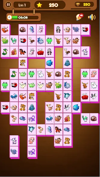 Onet Connect Animal Game (Онет Соединить Животные игра)  [МОД Бесконечные деньги] Screenshot 2