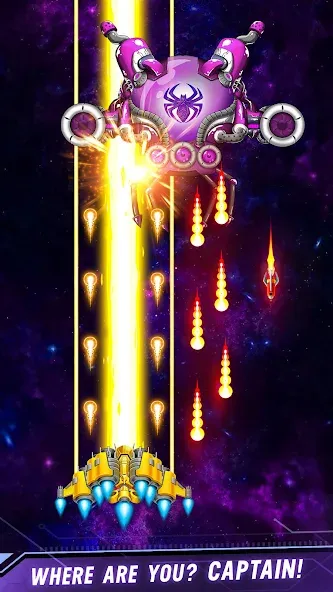 Space shooter - Galaxy attack (Спейс шутер)  [МОД Бесконечные монеты] Screenshot 2